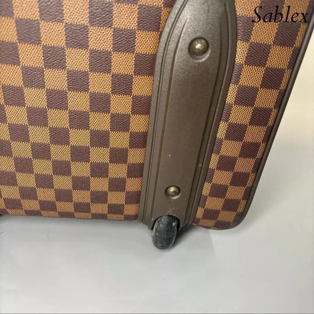 Louis Vuitton Damier Ebene Rolling Carry-On Luggage Brown